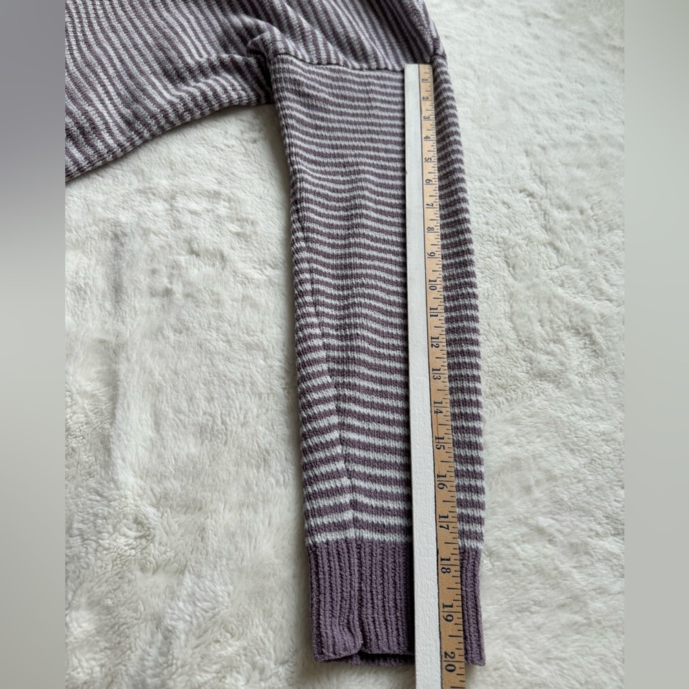 Jones New York Sweater Women Medium Lavender Striped Knit Casual‎ Preppy Pastel - Picture 12 of 12